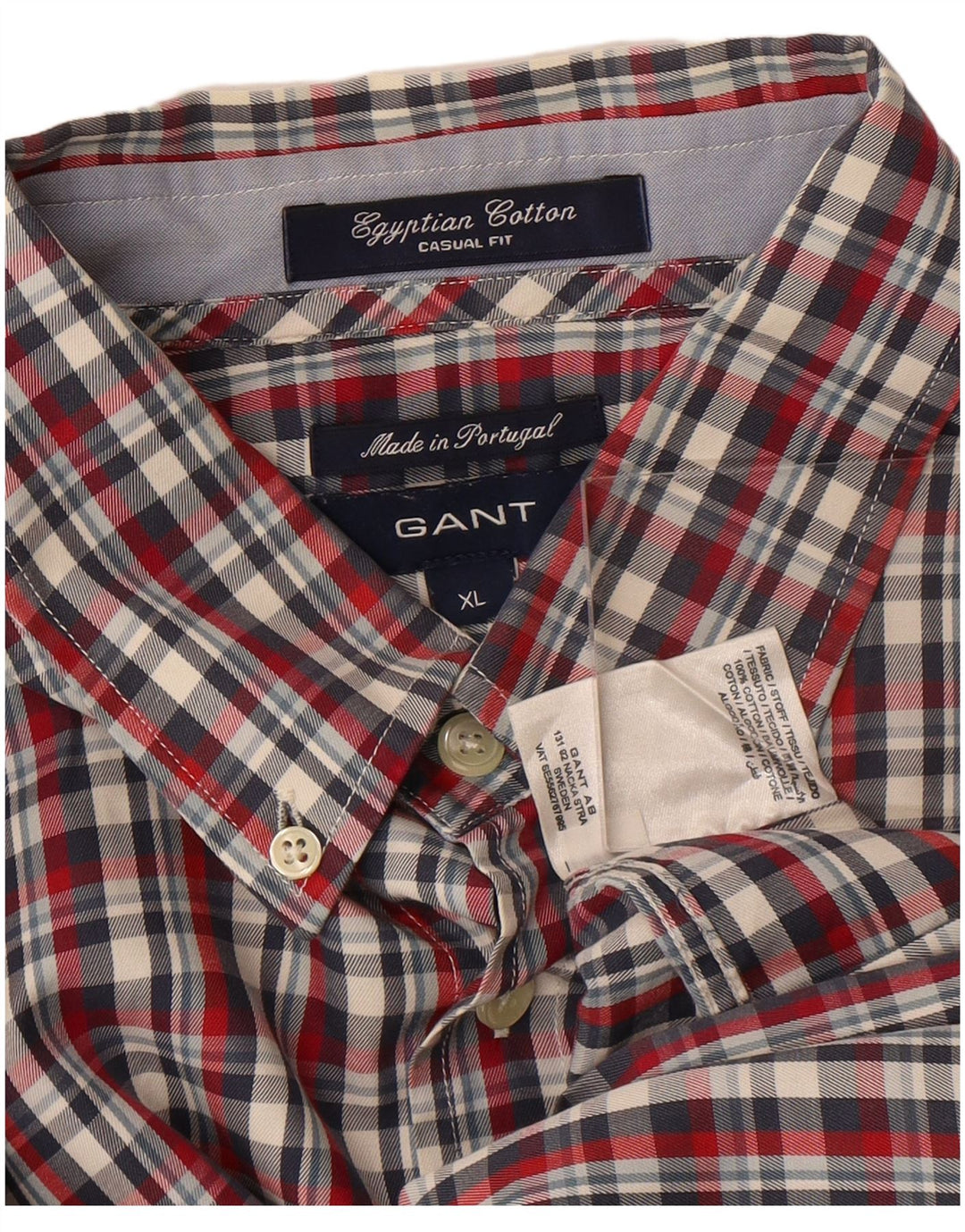 Ανδρικό πουκάμισο GANT Casual Fit XL Red Check Cotton