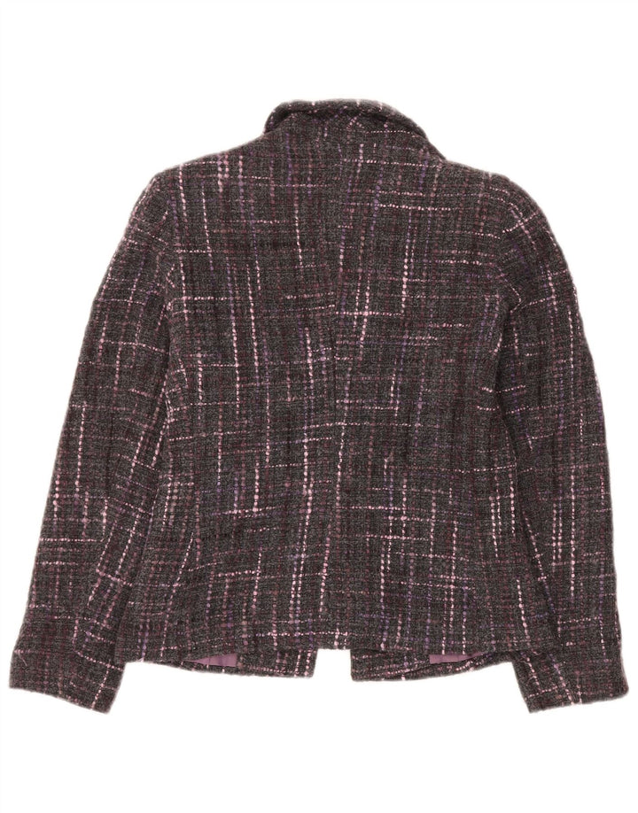 Marks & Spencer Γυναικείο μπουφάν σακάκι με 1 κουμπί UK 10 Small Grey Check
