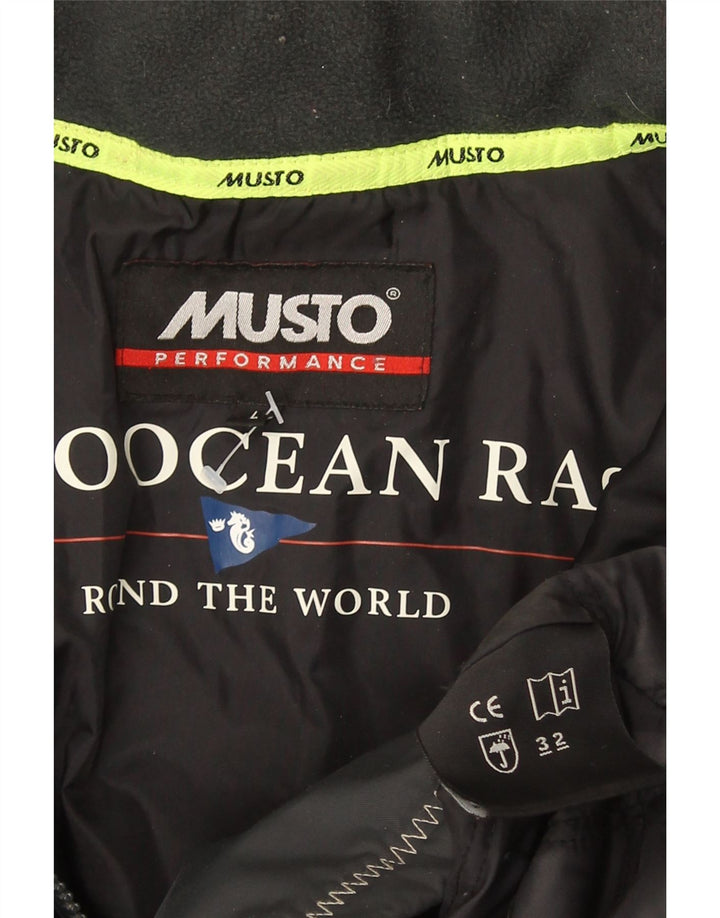 Musto Ανδρικό Μπουφάν με κουκούλα αντιανεμικό UK 40 μεγάλο μαύρο νάιλον