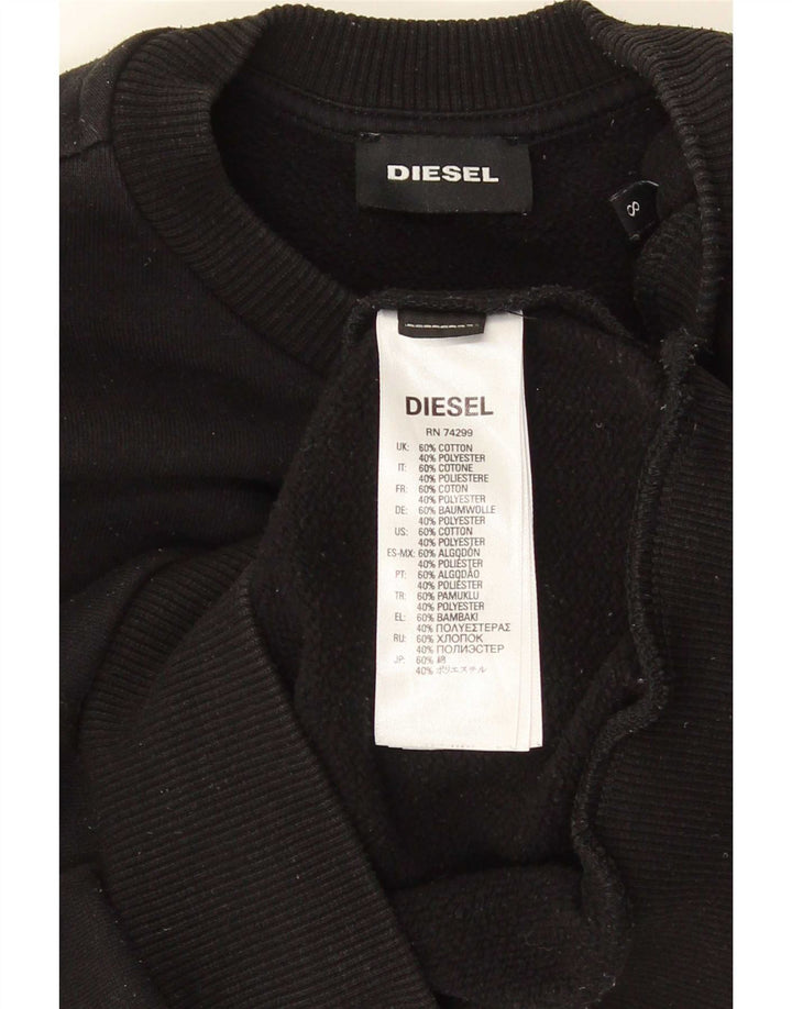 Diesel Boys Graphic Φούτερ Jumper 7-8 ετών Μαύρο Βαμβακερό