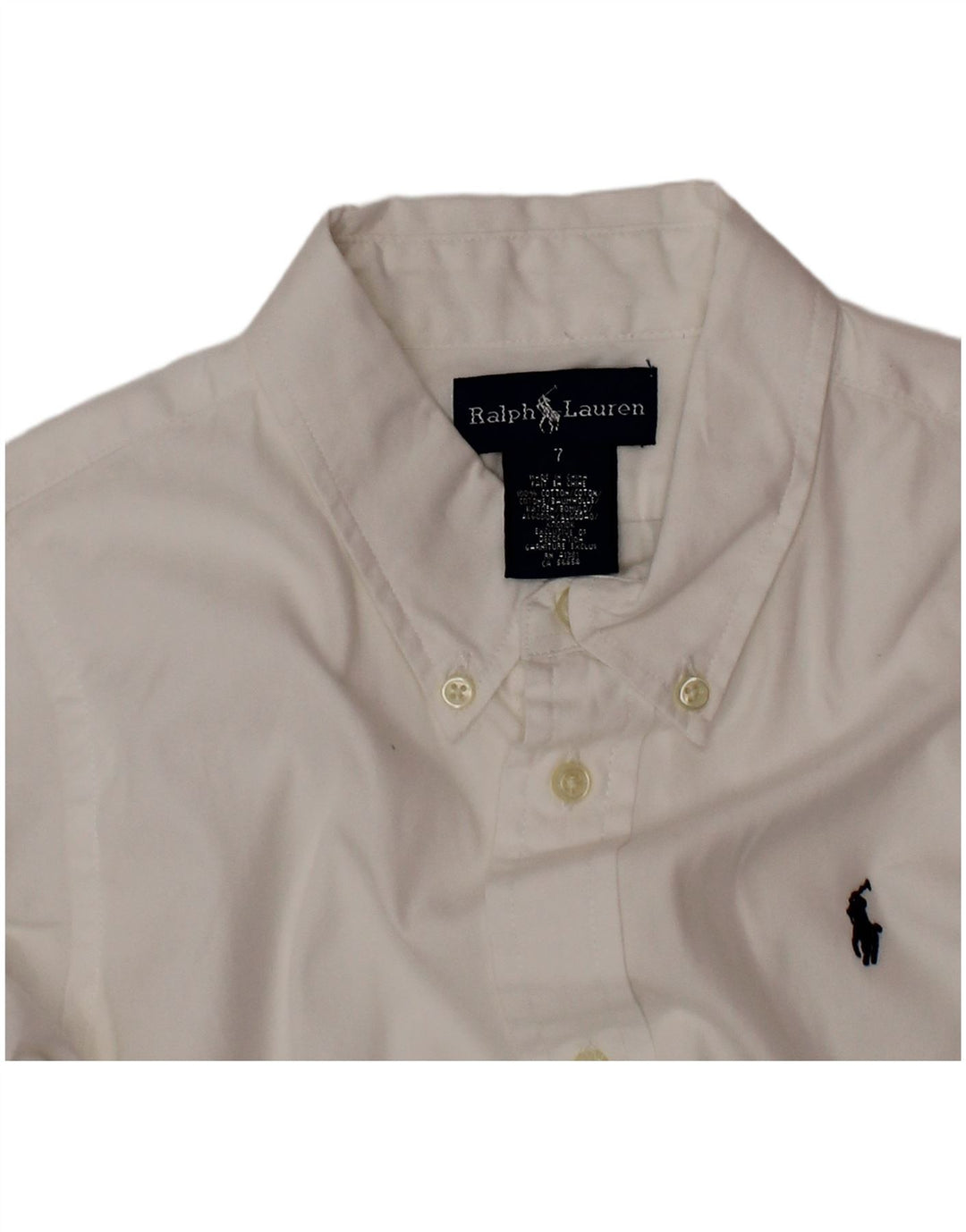 Ralph Lauren Boys πουκάμισο 6-7 ετών Λευκό βαμβακερό