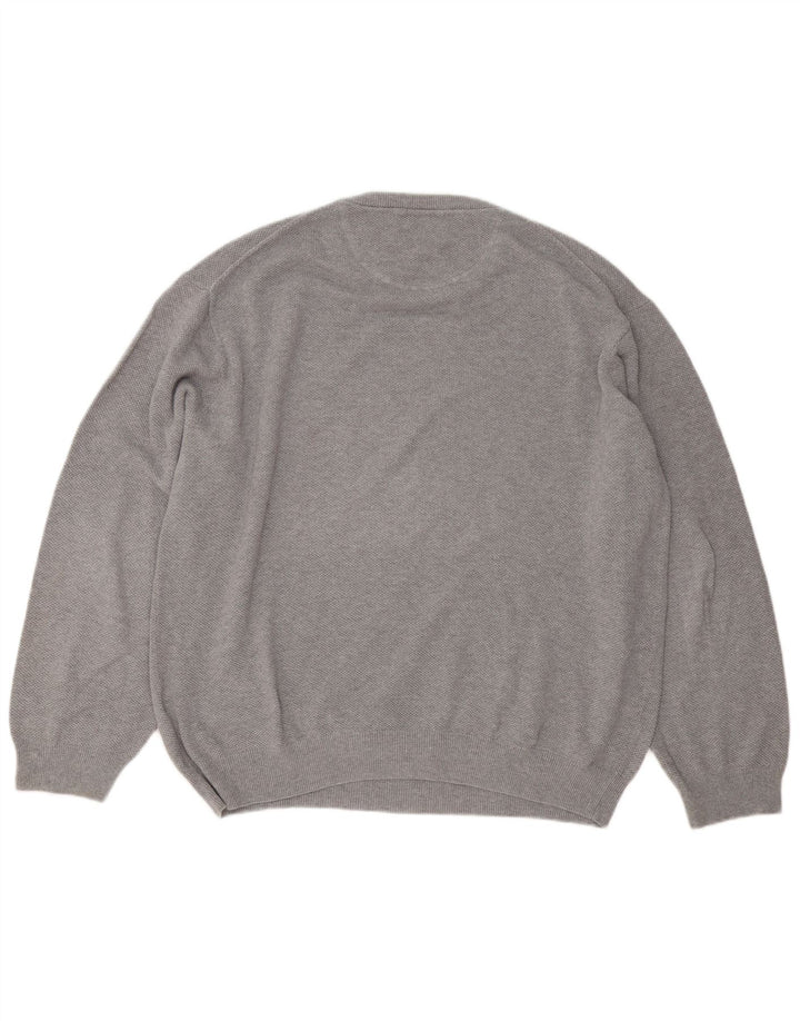 Πουλόβερ Gant Mens Crew Neck Jumper 3XL Γκρι βαμβακερό