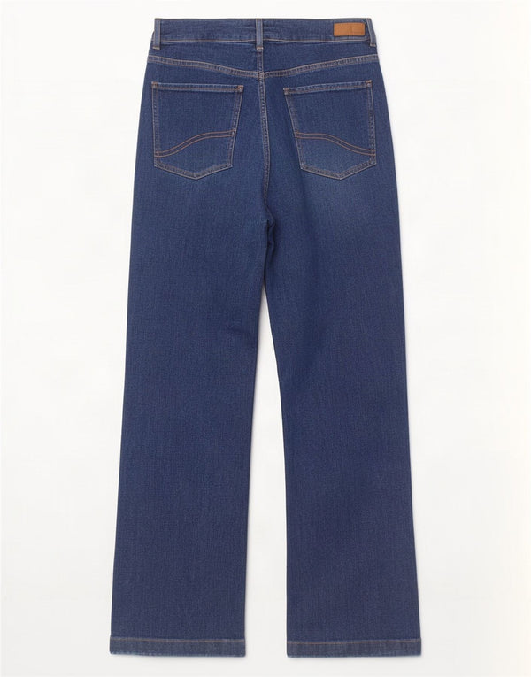 Fat Face Γυναικεία Elise Wide Leg Jeans UK 10 Small W30 L30 Blue Cotton