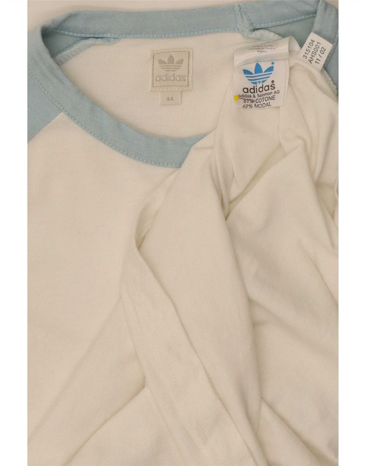 Adidas Γυναικείο τοπ 3/4 μανίκι IT 44 μεσαίο λευκό βαμβακερό χρώμα