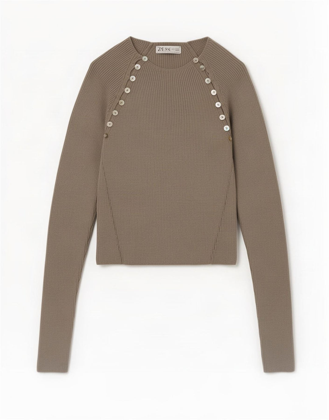 Zara Γυναικεία Μπλούζα Crop Top UK 12 Medium Grey Viscose