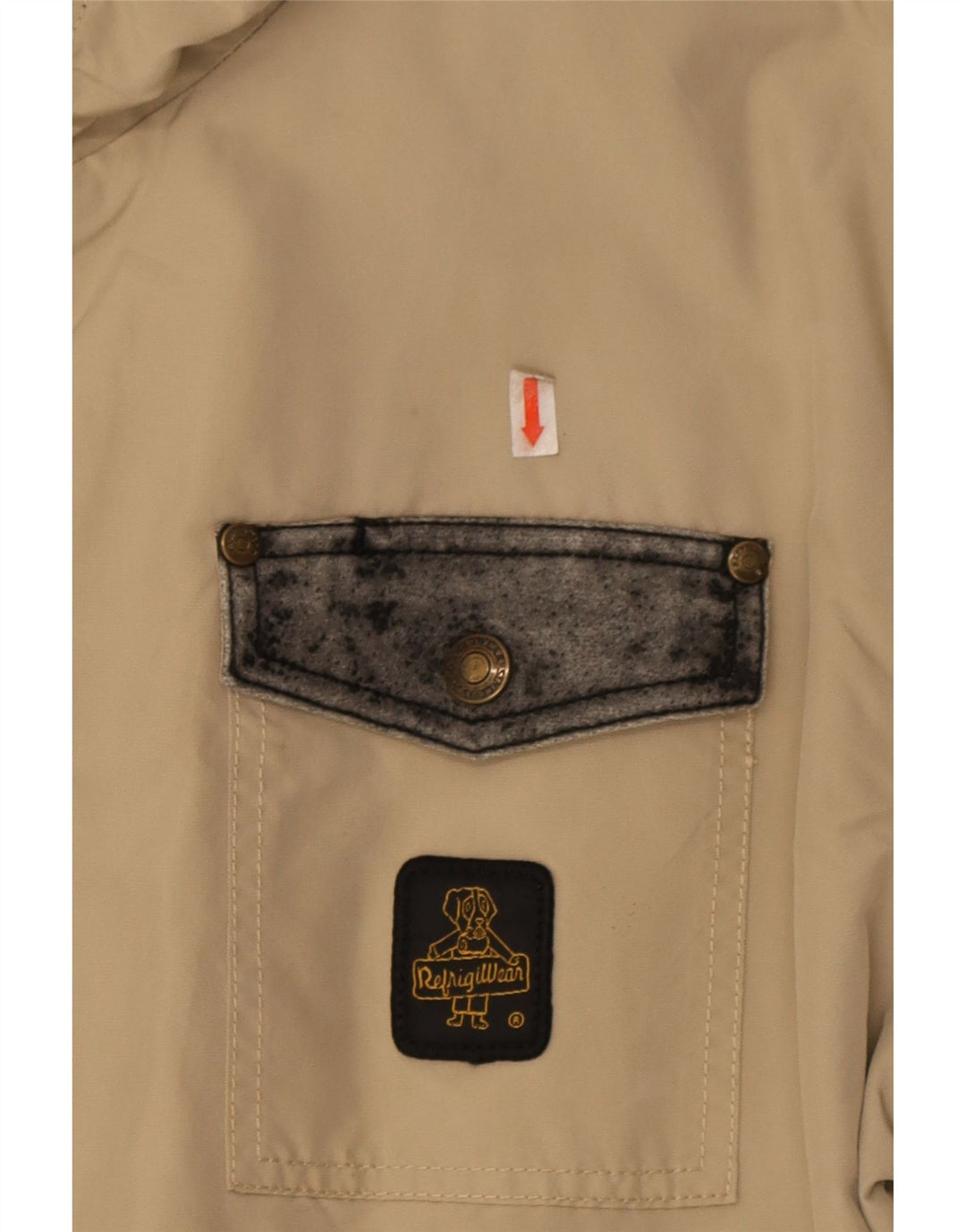 Refrigiwear Ανδρικό Bomber Rain Jacket UK 42 2XL Beige Colourblock