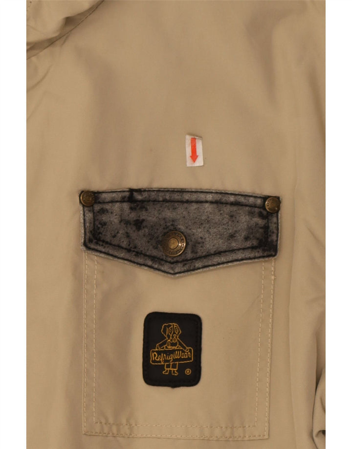 Refrigiwear Ανδρικό Bomber Rain Jacket UK 42 2XL Beige Colourblock