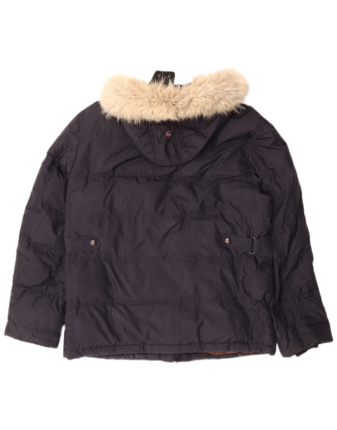 FAY Ανδρικό μπουφάν με κουκούλα UK 40 Large Navy Blue Polyester