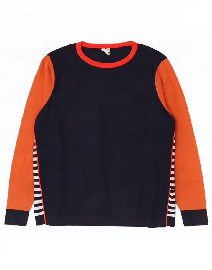 White Stuff Γυναικείο πουλόβερ με λαιμόκαυμα UK 16 Large Navy Blue