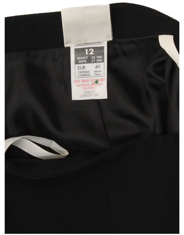 St. Bernard Γυναικεία Midi Φούστα UK 12 Medium W26 Μαύρος Πολυεστέρας
