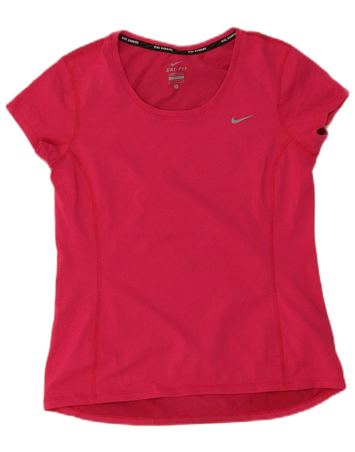 Γυναικείο T-Shirt Nike Dri Fit Top UK 12 Medium Pink Polyester