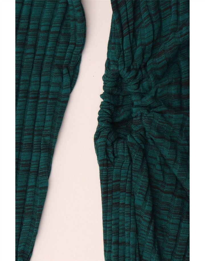Zara Γυναικείο φόρεμα Jumper UK 12 Μέτριο Πράσινο Ριγέ