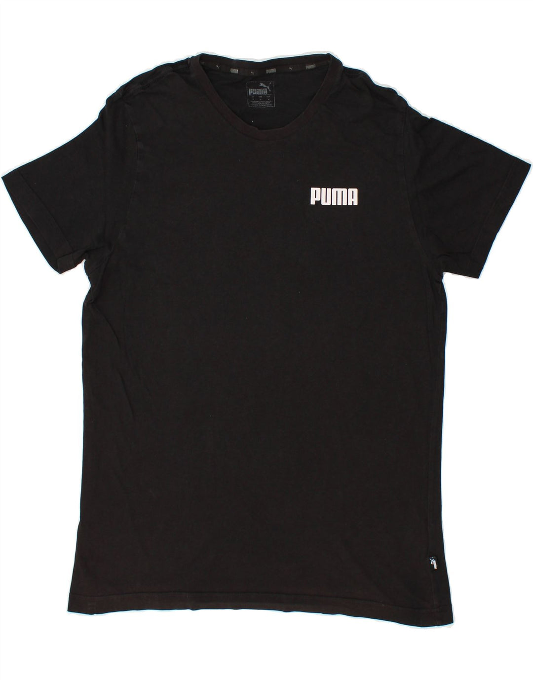 PUMA Mens T-Shirt Top Small Black Cotton Vintage Puma and Second-Hand Puma from Messina Hembry 