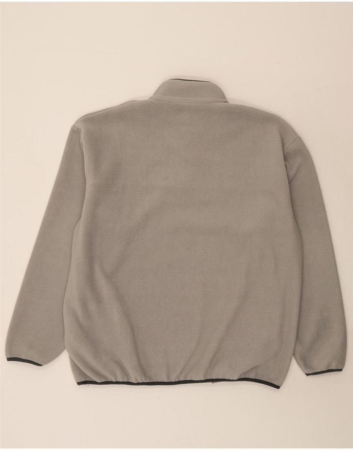 Champion Ανδρικά κουμπιά Fleece Jumper με μεγάλο γκρι πολυεστέρα