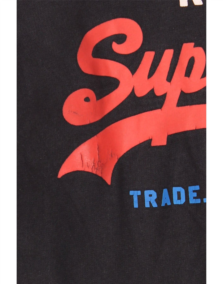 Ανδρικό γραφικό κουκούλα Superdry, μεσαίο μαύρο βαμβακερό