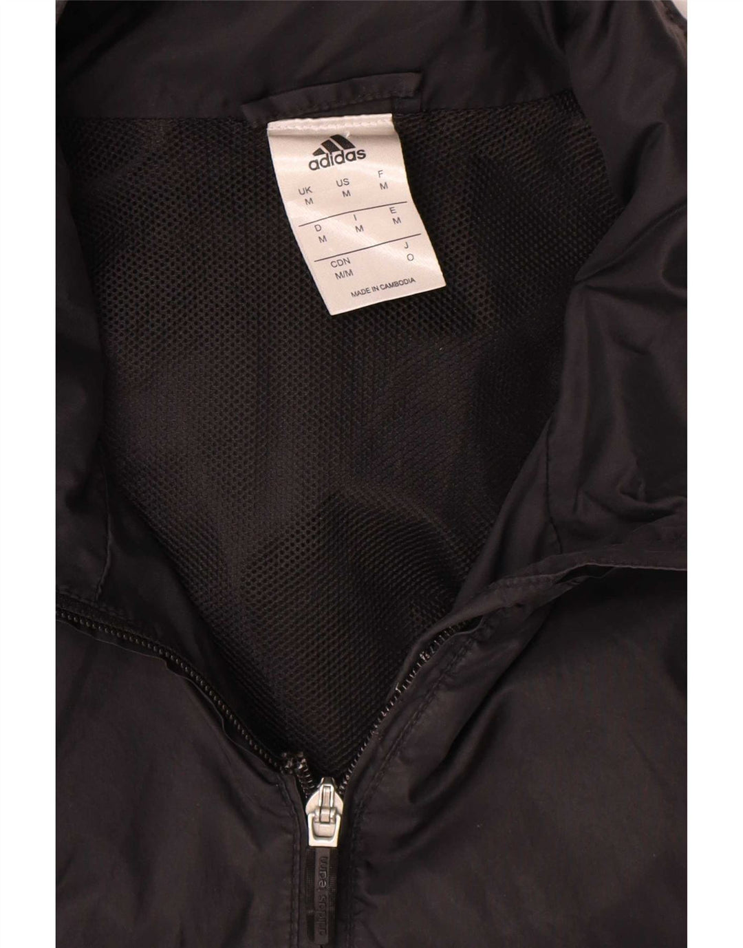 Adidas Ανδρικό μπουφάν βροχής με κουκούλα UK 38 Medium Black Polyamide