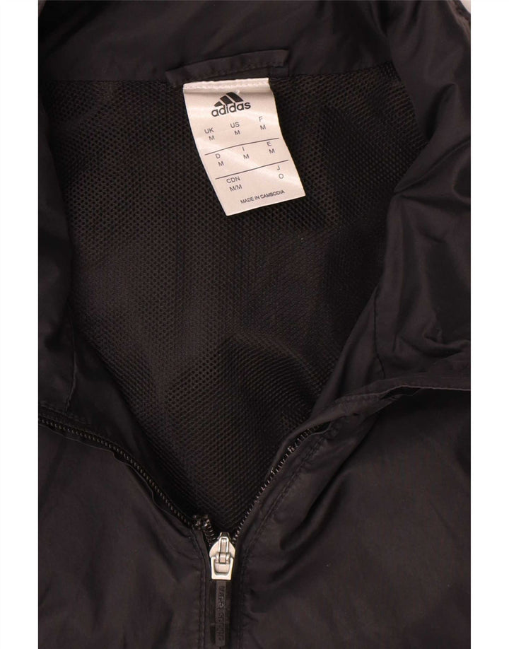 Adidas Ανδρικό μπουφάν βροχής με κουκούλα UK 38 Medium Black Polyamide