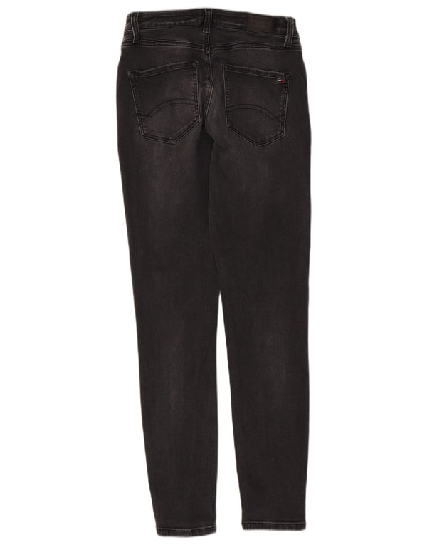 Tommy Hilfiger Γυναικεία Santana Ψηλόχρωμο Skinny Jeans W28 L30 Μαύρο βαμβακερό