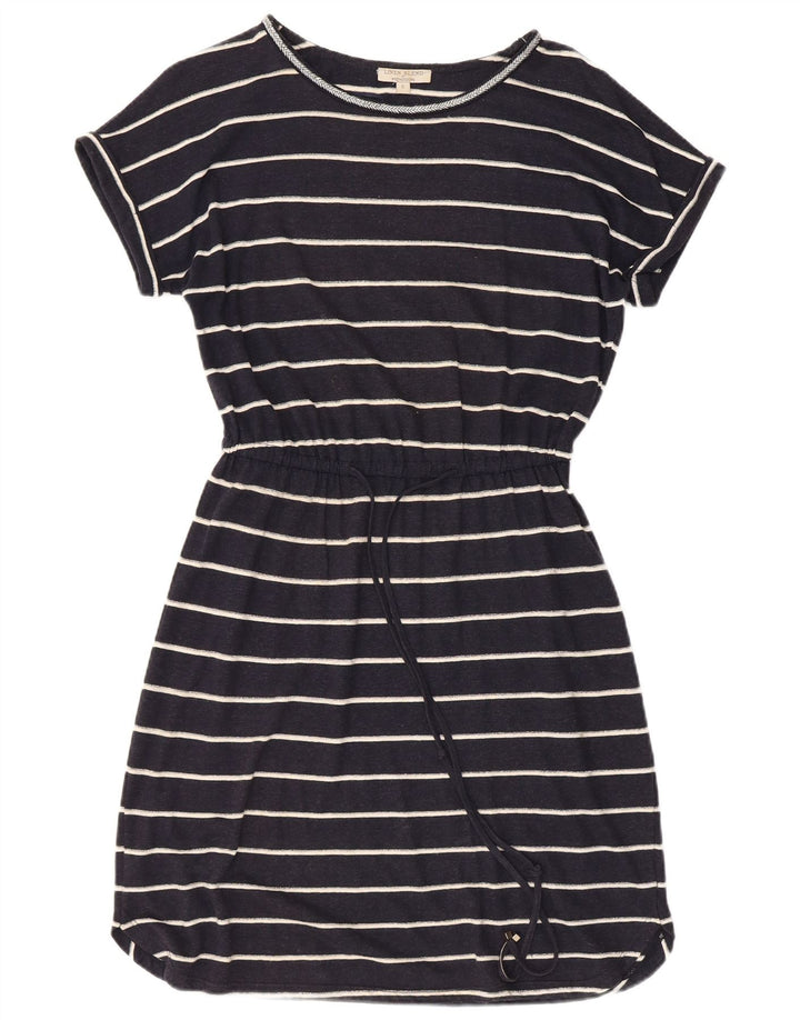 Γυναικείο μπλουζάκι MONSOON UK 10 Small Navy Blue ριγέ λινό