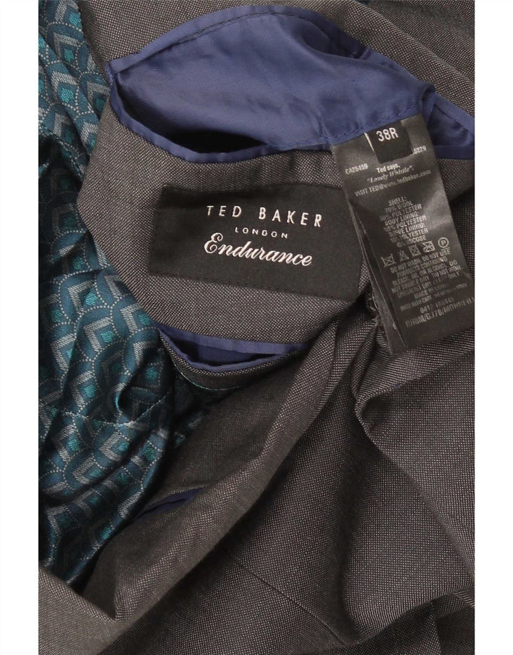 Ted Baker Ανδρικό σακάκι με 2 κουμπιά UK 38 Medium Grey Wool