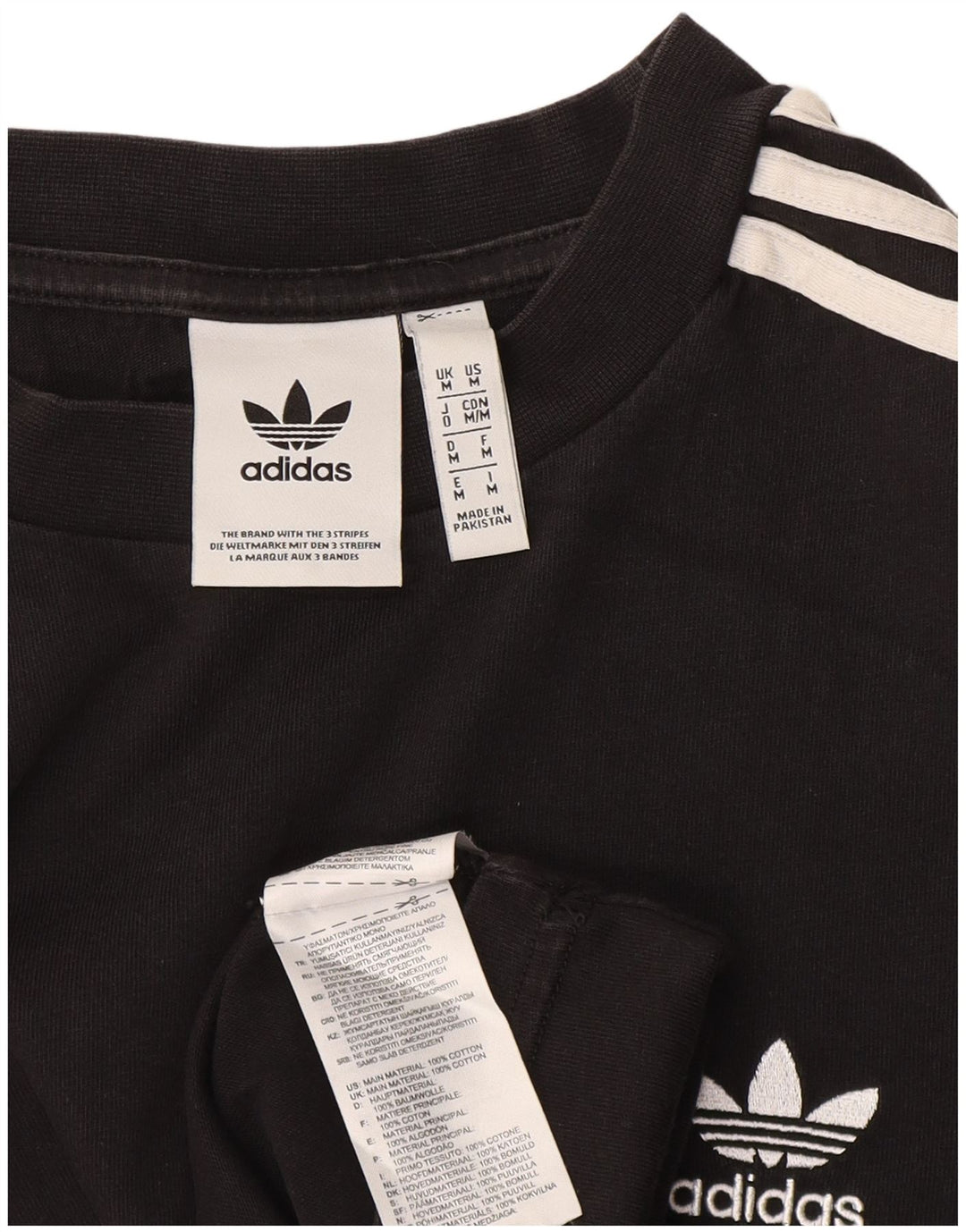 Ανδρικό T-Shirt Adidas Τοπ μεσαίο μαύρο βαμβακερό