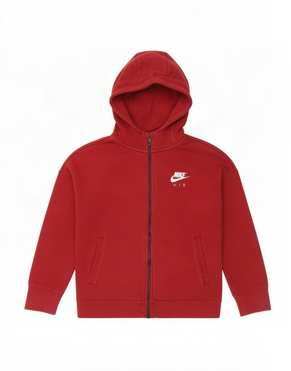Πουλόβερ Nike Boys με φερμουάρ κουκούλα 10-11 ετών, μεσαίο κόκκινο βαμβακερό