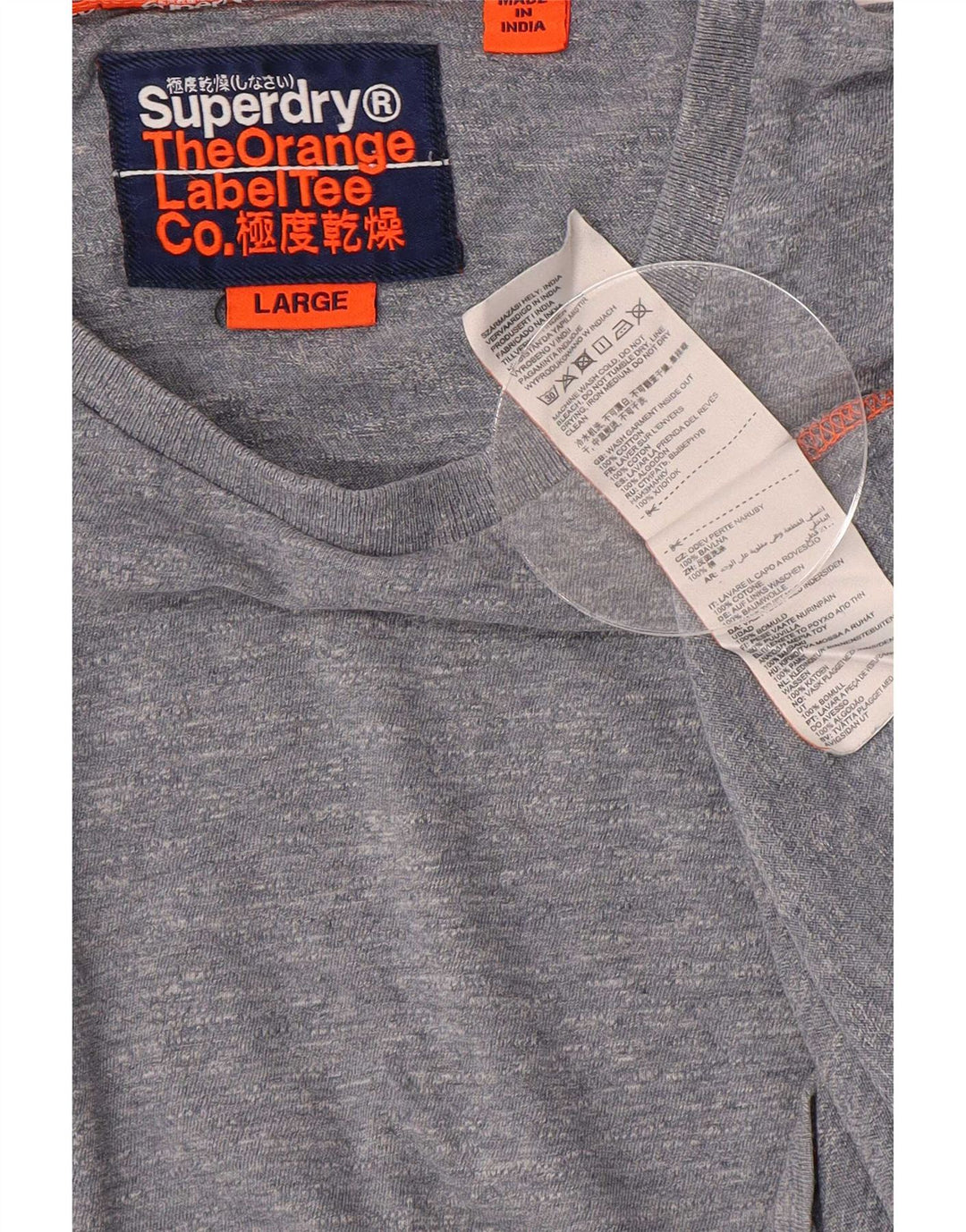 Ανδρικό T-Shirt Superdry Top Larg γκρι βαμβακερό