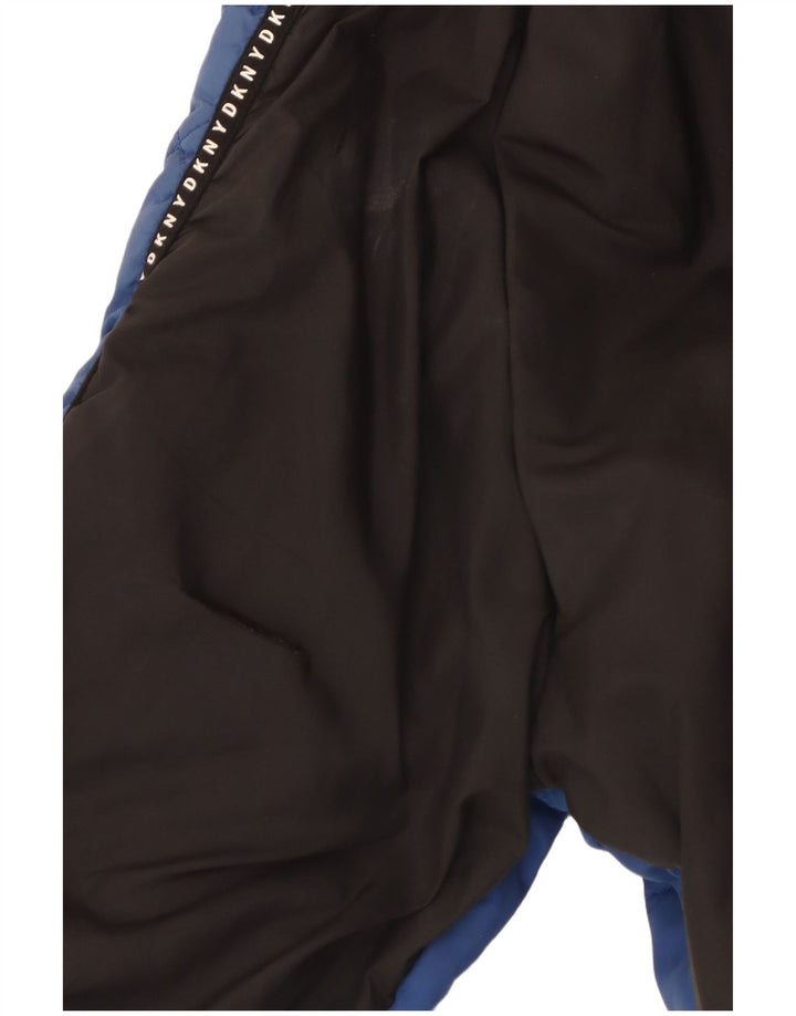 Γυναικείο γραφικό καπιτονέ μπουφάν Dkny UK 14 μεσαίου μπλε χρώματος πολυεστέρας