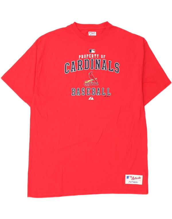 Γραφικό μπλουζάκι Majestic Ανδρικό St. Louis Cardinals Top 2XL κόκκινο βαμβακερό