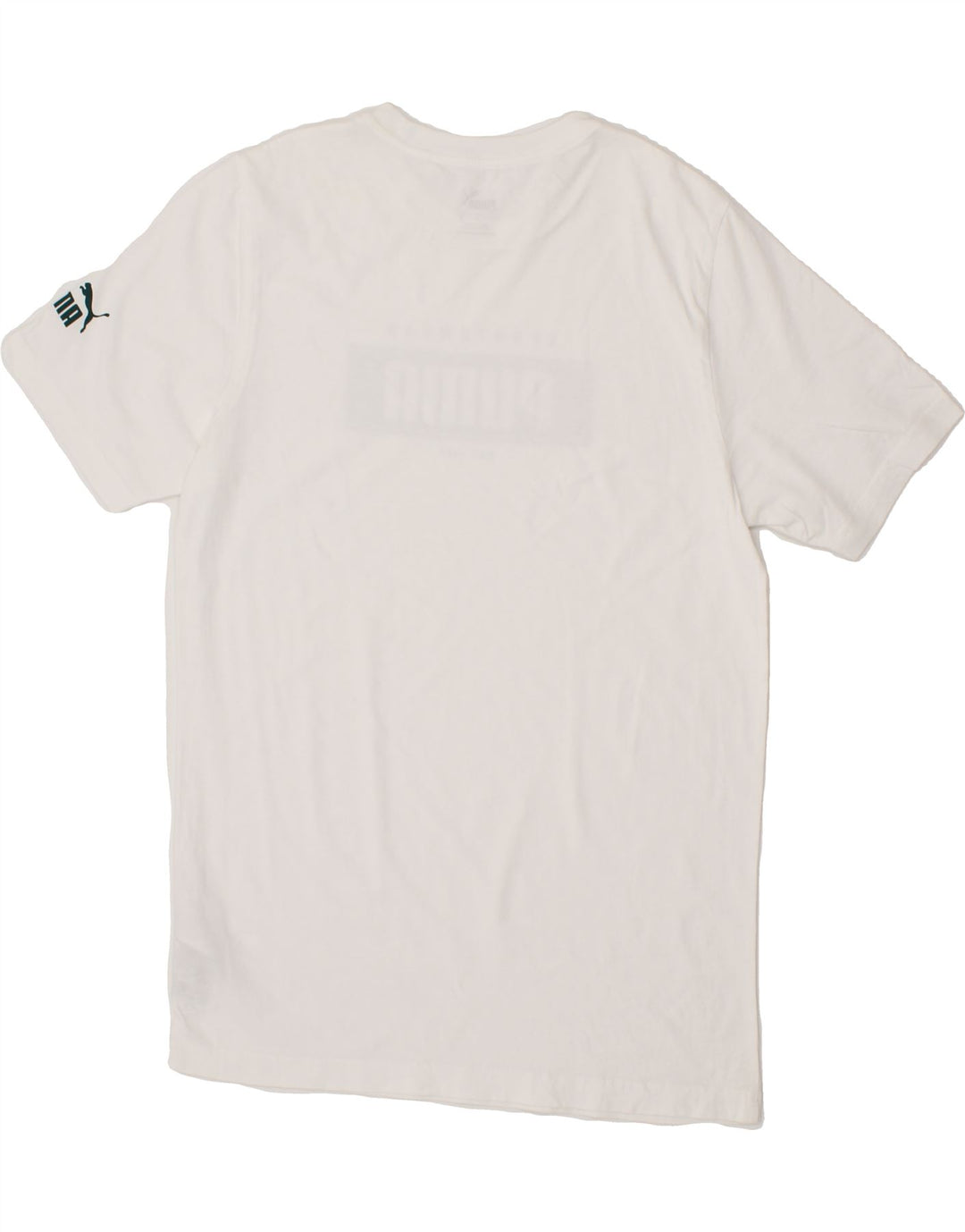 PUMA Mens Graphic T-Shirt Top Small White Cotton Vintage Puma and Second-Hand Puma from Messina Hembry 