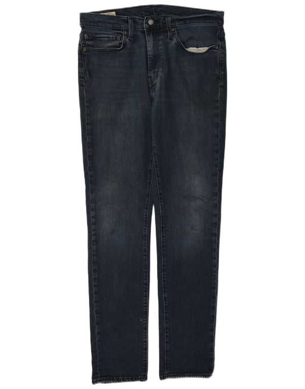 Levi's Mens Slim Jeans W34 L34 Navy Blue Cotton