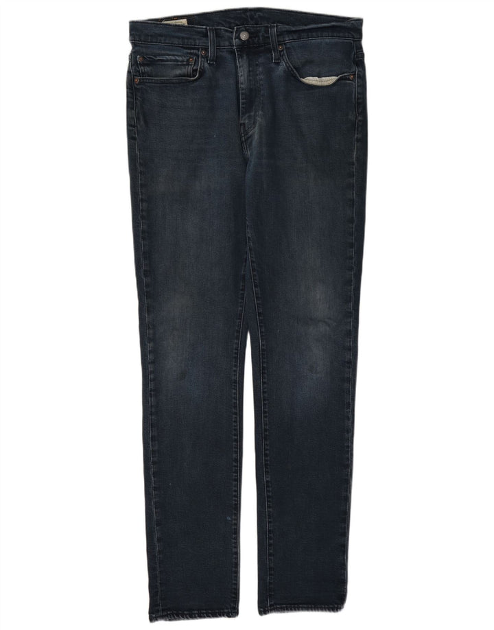 Levi's Mens Slim Jeans W34 L34 Navy Blue Cotton