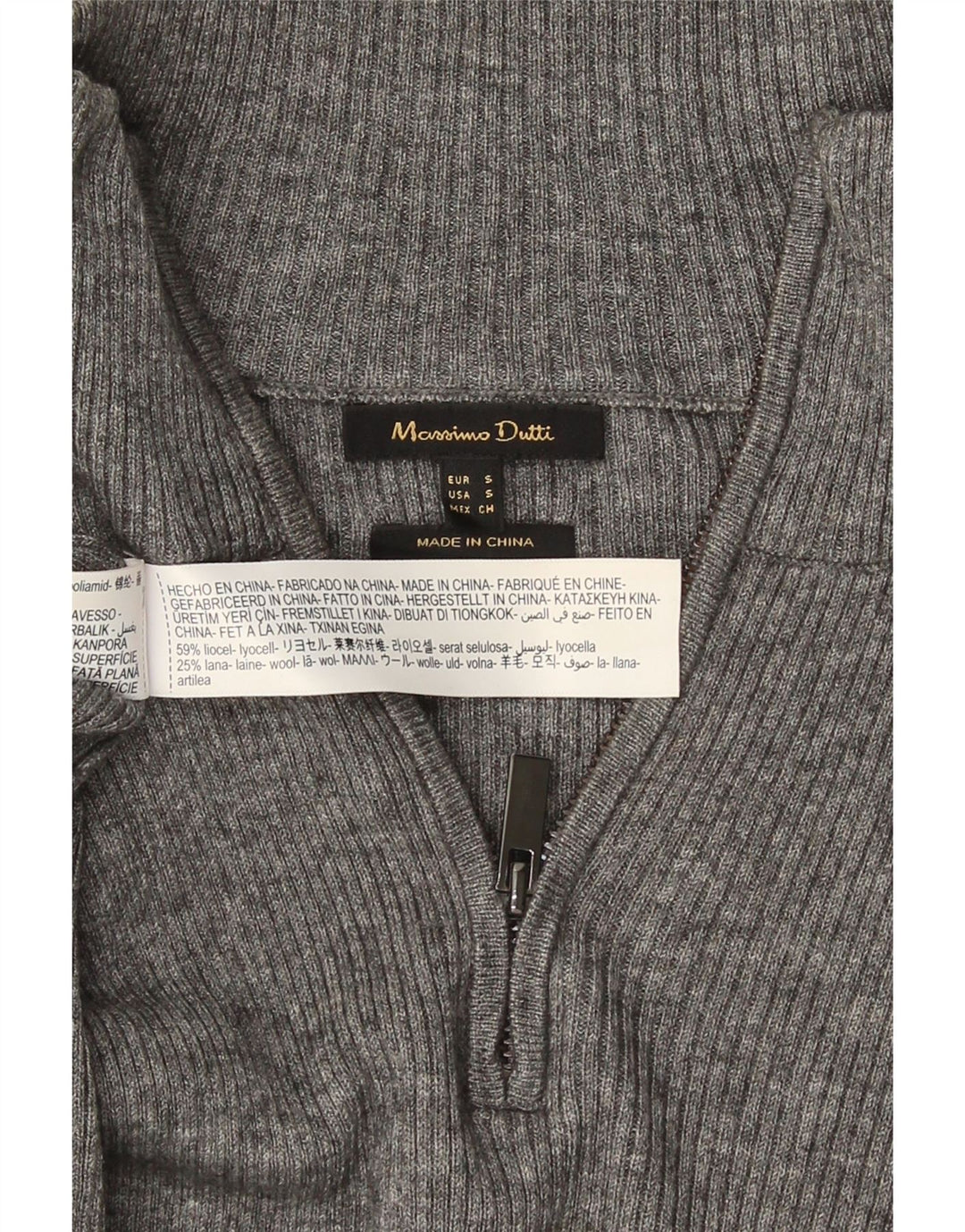 Massimo Dutti Γυναικείο Jumper Φόρεμα UK 8 Small Grey Lyocell