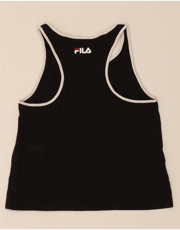Fila Girls Graphic Vest Top 11-12 Years Μαύρο Βαμβακερό