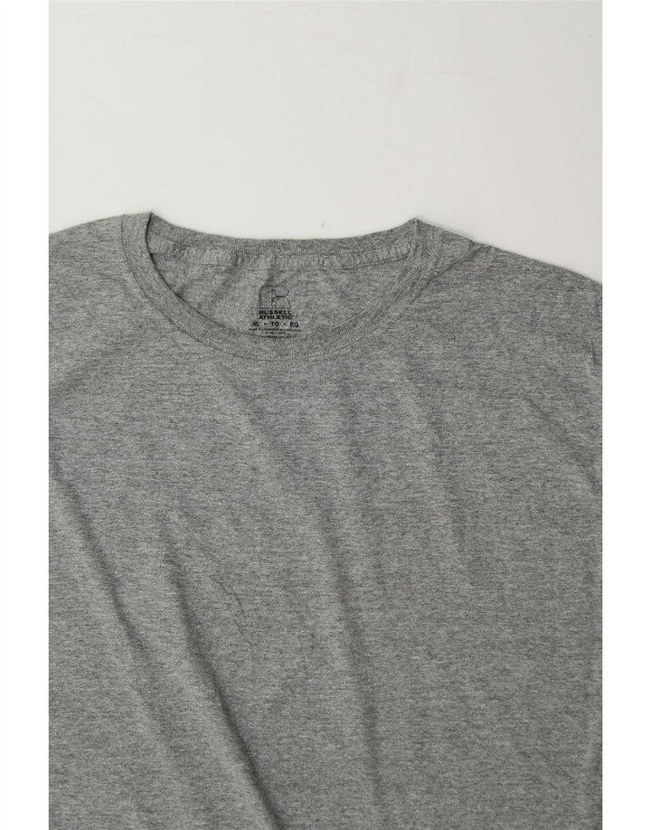 RUSSELL ATHLETIC Mens T-Shirt Top XL Grey Polyester Vintage Russell Athletic and Second-Hand Russell Athletic from Messina Hembry 