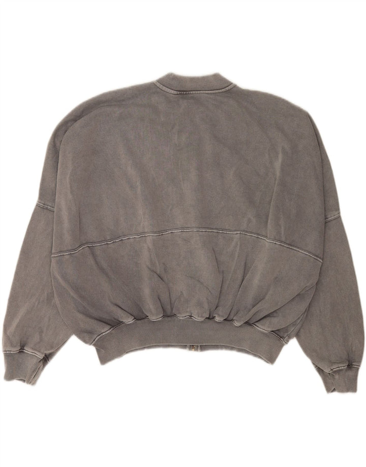 Zara Γυναικεία φόρμα Oversized Top Jacket UK 10 Small Grey Cotton