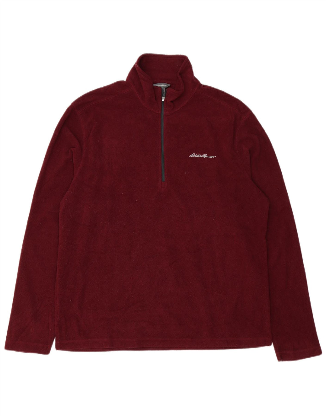 Eddie Bauer Ανδρικό φερμουάρ με λαιμόκοψη Fleece Jumper Medium Maroon Πολυεστέρας