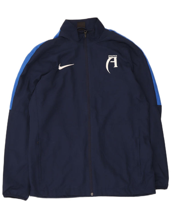 Ανδρική φόρμα γυμναστικής Nike γραφική Dri Fit Top μπουφάν μεγάλο μπλε μπλε χρώματος