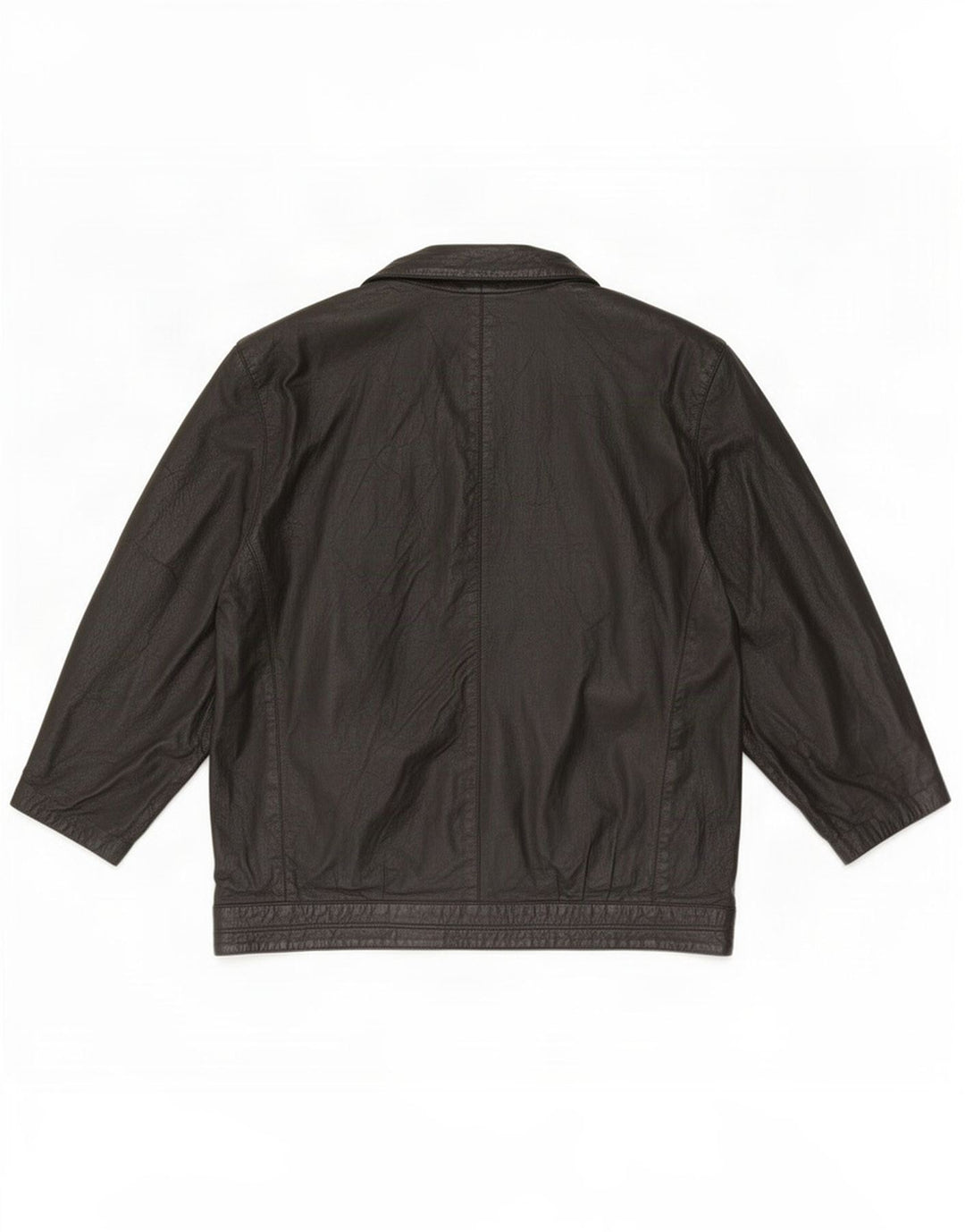 Vintage Γυναικείο Δερμάτινο Μπουφάν UK 42 XL Μαύρο