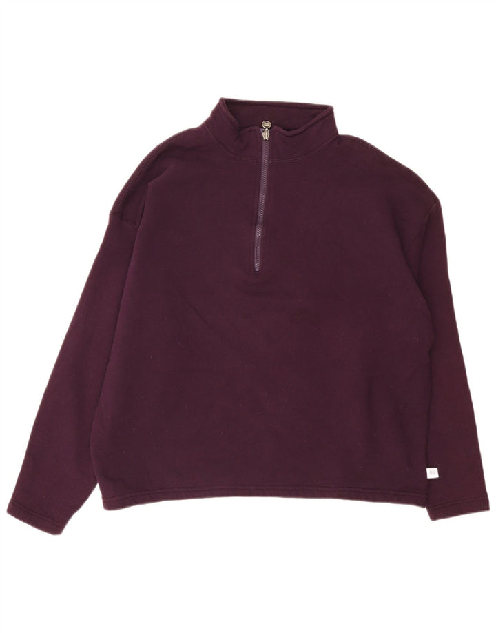 Russell Athletic Γυναικεία φούτερ με φερμουάρ Jumper UK 18 XL Maroon Cotton