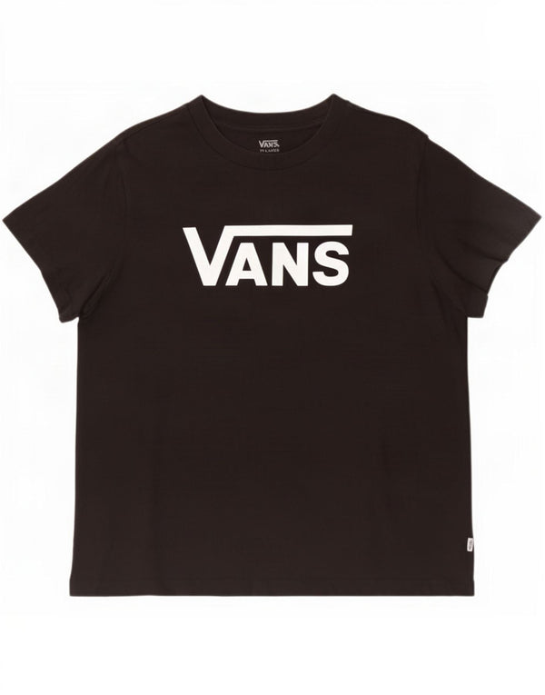 Vans Γυναικείο Γραφικό T-Shirt UK 20 2XL Μαύρο βαμβακερό