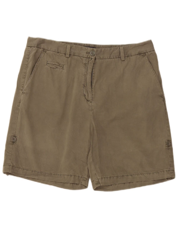 Marks & Spencer Γυναικείο σορτς Chino UK 14 Μεγάλο W34 Χακί βαμβακερό