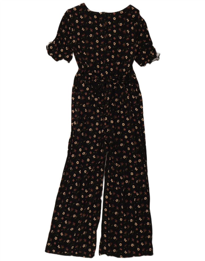 Γυναικεία κοντομάνικη φόρμα Oasis UK 14 Medium Black Floral