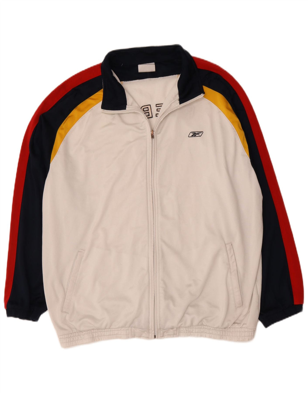 Ανδρική φόρμα γυμναστικής Reebok Graphic Loose Fit Top Jacket Large White Colourblock