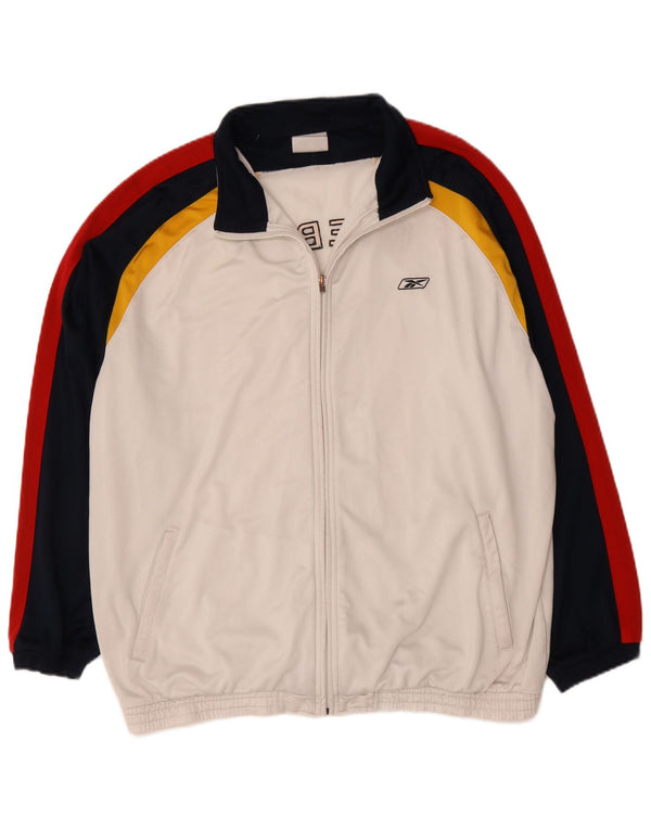 Ανδρική φόρμα γυμναστικής Reebok Graphic Loose Fit Top Jacket Large White Colourblock