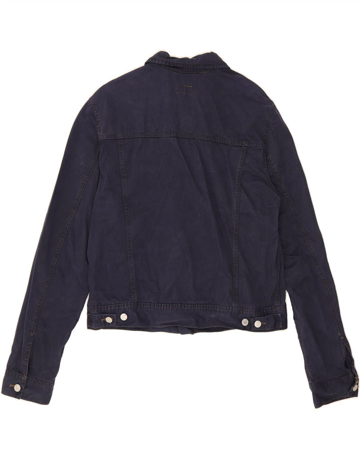 ELVSTROM Womens Crop Denim Jacket IT 52 2XL Navy Blue Vintage Elvstrom and Second-Hand Elvstrom from Messina Hembry 