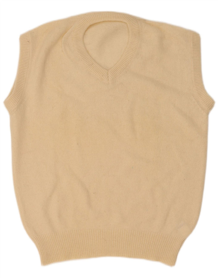 Vintage ανδρικό γιλέκο Tank Top Μεσαίο μπεζ μαλλί