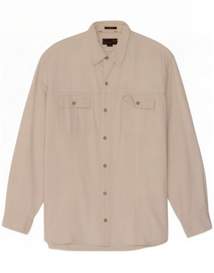 Ανδρικό πουκάμισο Marlboro Classics Regular Fit 3XL Λευκό βαμβακερό