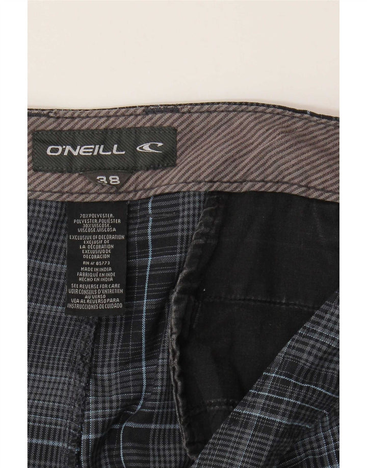Ανδρικό σορτς Chino O'Neill W38 XL Navy Blue καρό πολυεστέρα
