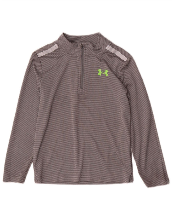 Under Armour Boys Graphic πουλόβερ αθλητική φόρμα 5-6 ετών γκρι ριγέ
